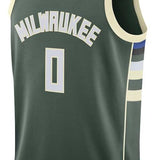 Milwaukee Bucks Damian Lillard Green Jersey - Icon Edition