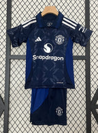 T-shirt e Pantaloncini per Bambino Manchester United Away 24/25