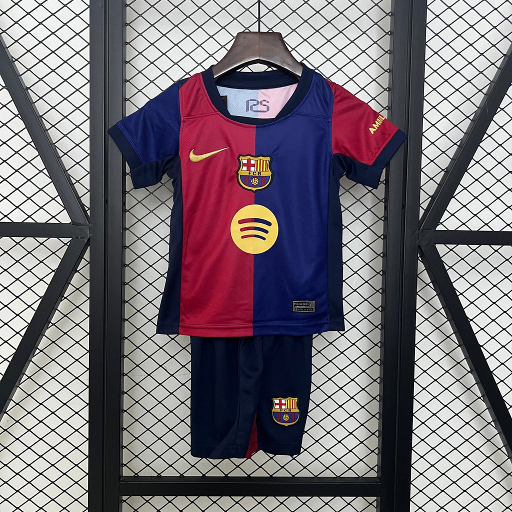 T-shirt e Pantaloncini per Bambino FC Barcelona Home 24/25