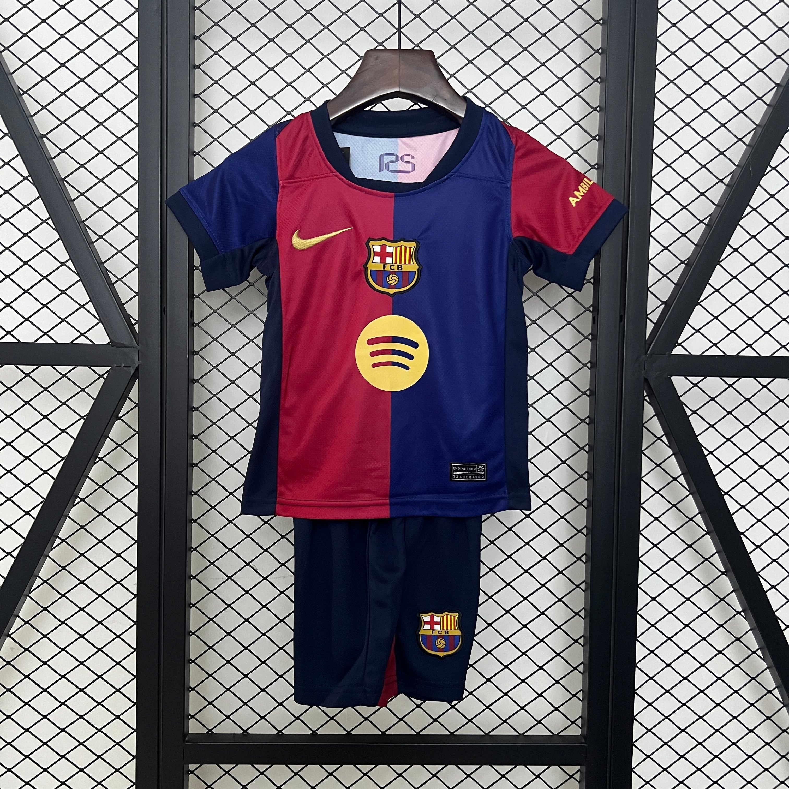 T-shirt e Pantaloncini per Bambino FC Barcelona Home 24/25