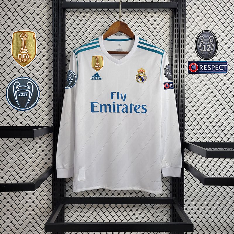 Maglia Manica Lunga Real Madrid 2017/2018 - Con Patch UCL
