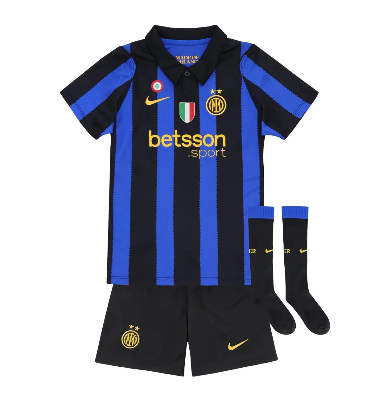 T-shirt e Pantaloncini Bambino Inter Home 2026/27 - Con Calzettoni + Scudetto + Coccarda