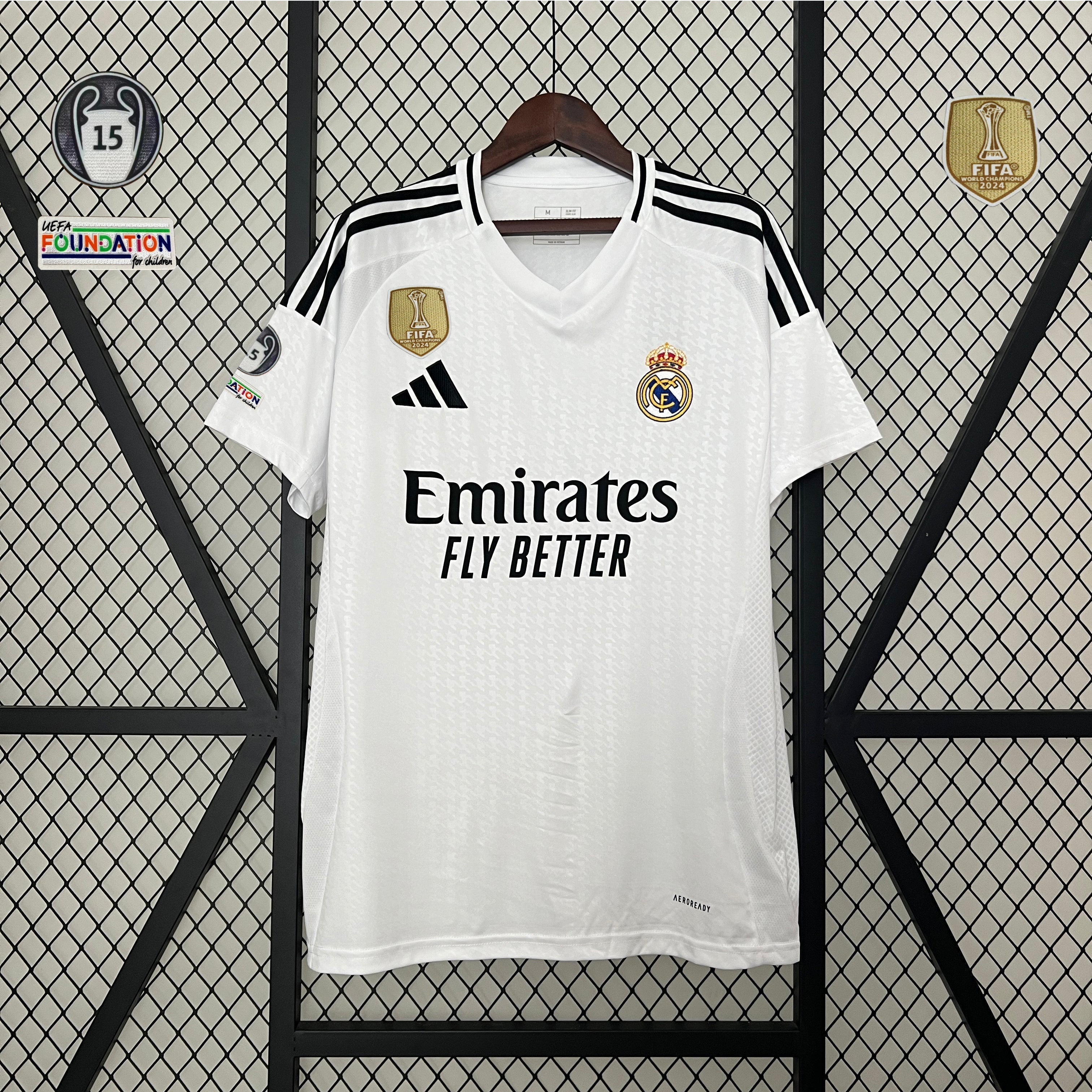 Maglia Real Madrid Home 24/25 - Con Patch UCL 15