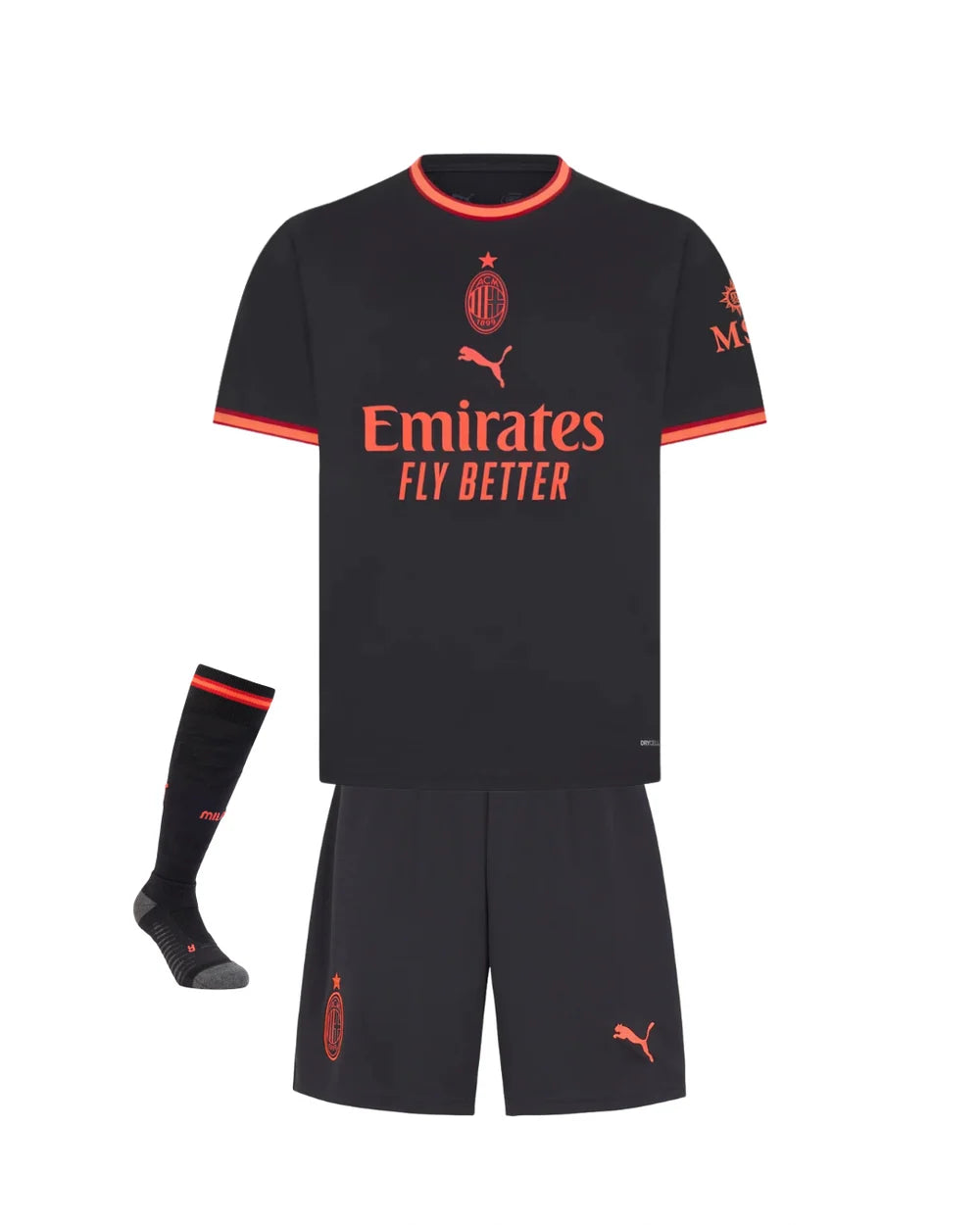 T-shirt e Pantaloncini Bambino A.C Milan Third 26/27 - Con Calzettoni