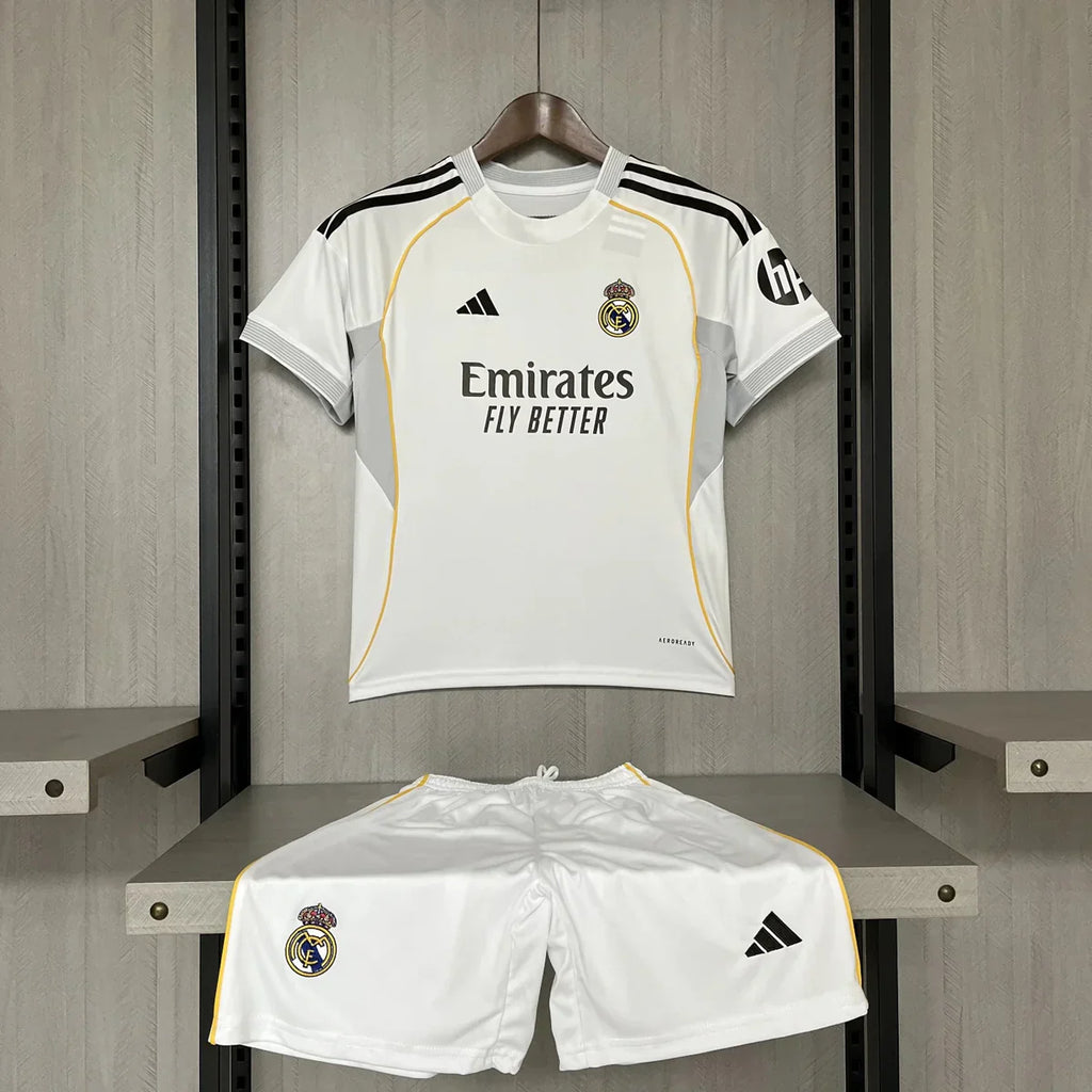 T-shirt e Pantaloncini per Bambino Real Madrid Home 25/26