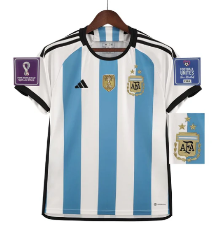 Maglia Argentina Home 2022 - Con Patch Coppa del Mondo