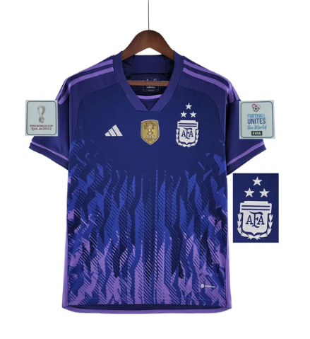 Maglia Argentina Away 2022 - Con Patch Coppa del Mondo