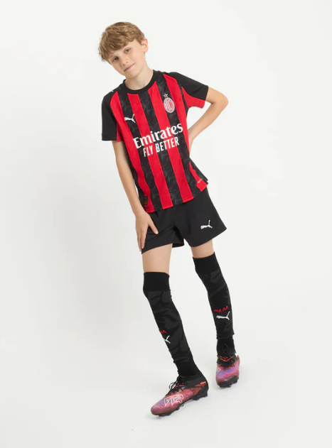 T-shirt e Pantaloncini per Bambino A.C Milan Home 25/26 - Con Calzettoni