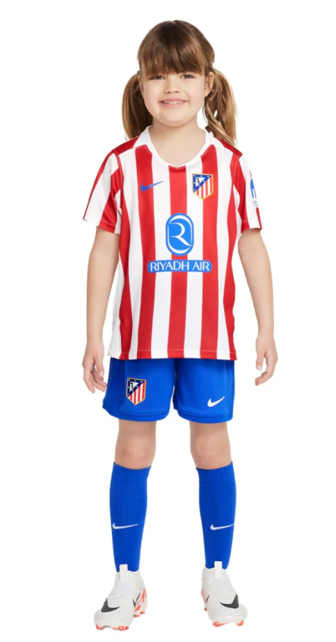 T-shirt e Pantaloncini per Bambino Atletico de Madrid Home 25/26 - Con Calzettoni