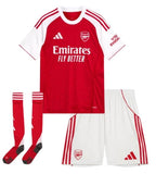 T-shirt e Pantaloncini per Bambino Arsenal Home 25/26 - Con Calzettoni