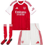 T-shirt e Pantaloncini per Bambino Arsenal Home 25/26 - Con Calzettoni