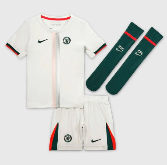 T-shirt e Pantaloncini per Bambino Chelsea Away 25/26 - Con Calzettoni