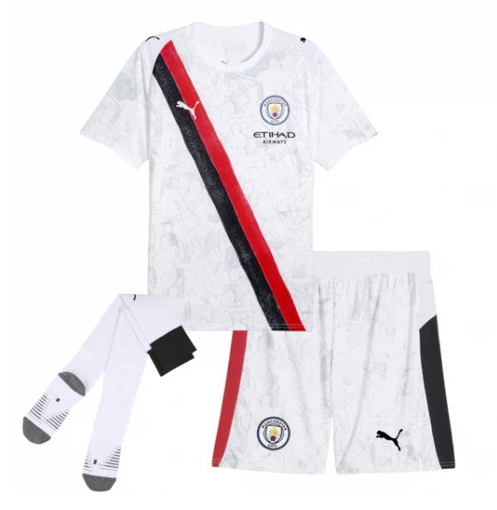 T-shirt e Pantaloncini per Bambino Manchester City KidSuper 25/26 - Con Calzettoni