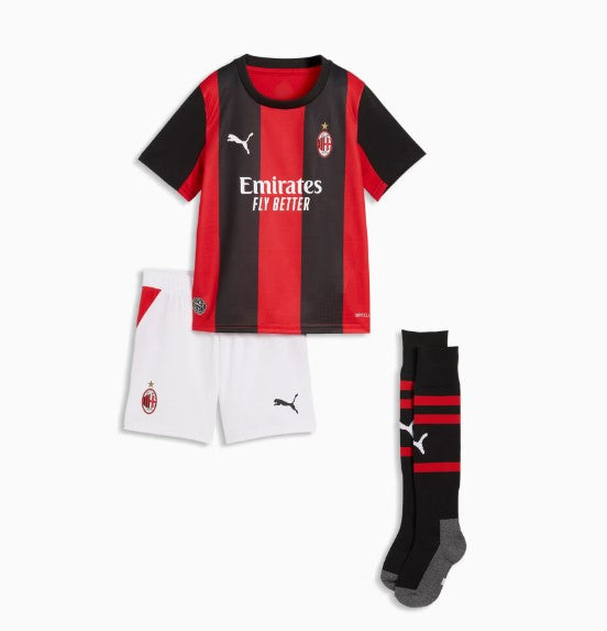 T-shirt e Pantaloncini Bambino A.C Milan Home 26/27 - Con Calzettoni