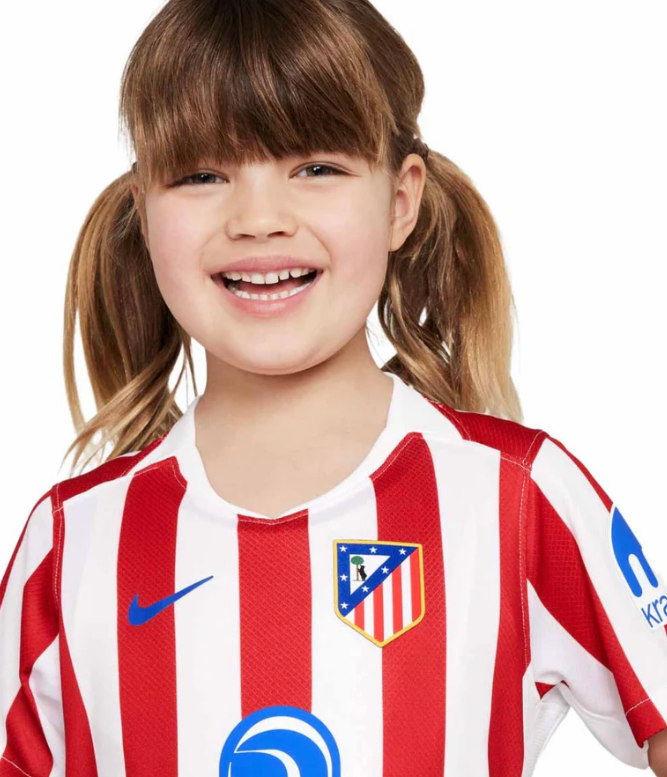 T-shirt e Pantaloncini per Bambino Atletico de Madrid Home 25/26 - Con Calzettoni