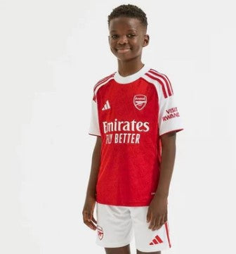 T-shirt e Pantaloncini per Bambino Arsenal Home 25/26 - Con Calzettoni