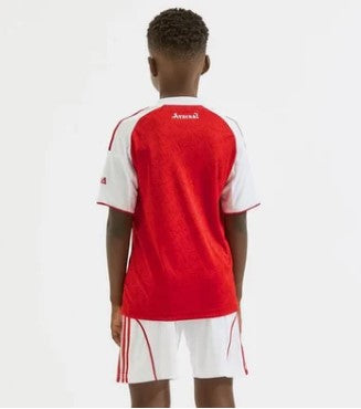 T-shirt e Pantaloncini per Bambino Arsenal Home 25/26 - Con Calzettoni