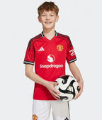 T-shirt e Pantaloncini per Bambino Manchester United Home 25/26 - Con Medias