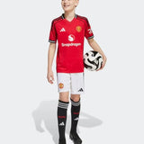 T-shirt e Pantaloncini per Bambino Manchester United Home 25/26 - Con Medias