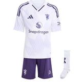 T-shirt e Pantaloncini per Bambino Manchester United Away 25/26 - Con Calzettoni