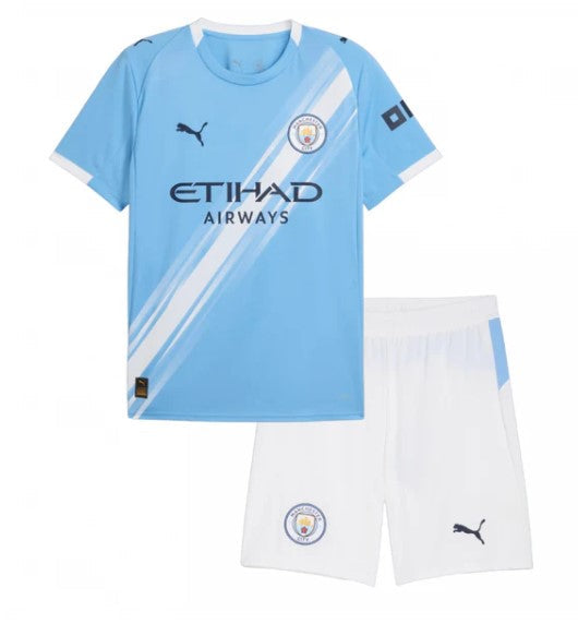 T-shirt e Pantaloncini per Bambino Manchester City Home 25/26