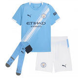T-shirt e Pantaloncini per Bambino Manchester City Home 25/26 - Con Calzettoni