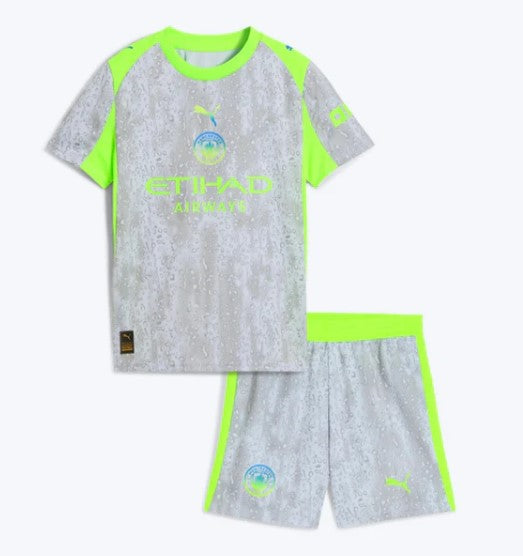 T-shirt e Pantaloncini per Bambino Manchester City Third 25/26