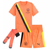 T-shirt e Pantaloncini per Bambino Manchester City Portiere 25/26 - Con Calzettoni