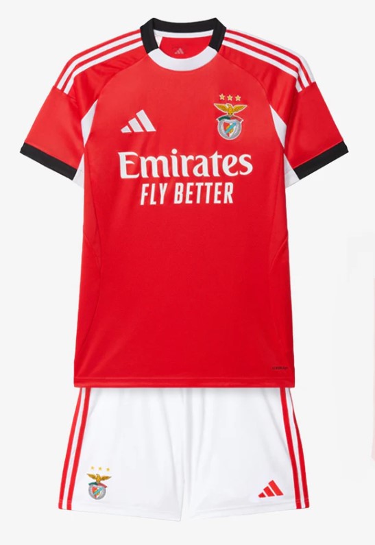 T-shirt e Pantaloncini per Bambino Benfica Home 25/26