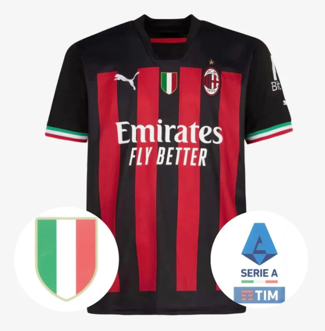 Maglia AC Milan home 2022/23 - Con Patch Serie A e Scudetto