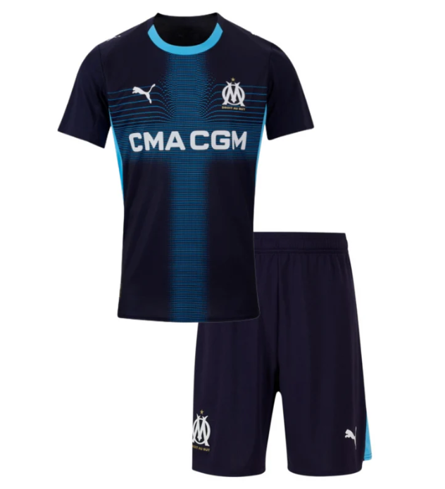 T-shirt e Pantaloncini Bambino Olympique de Marseille Away 2025/26