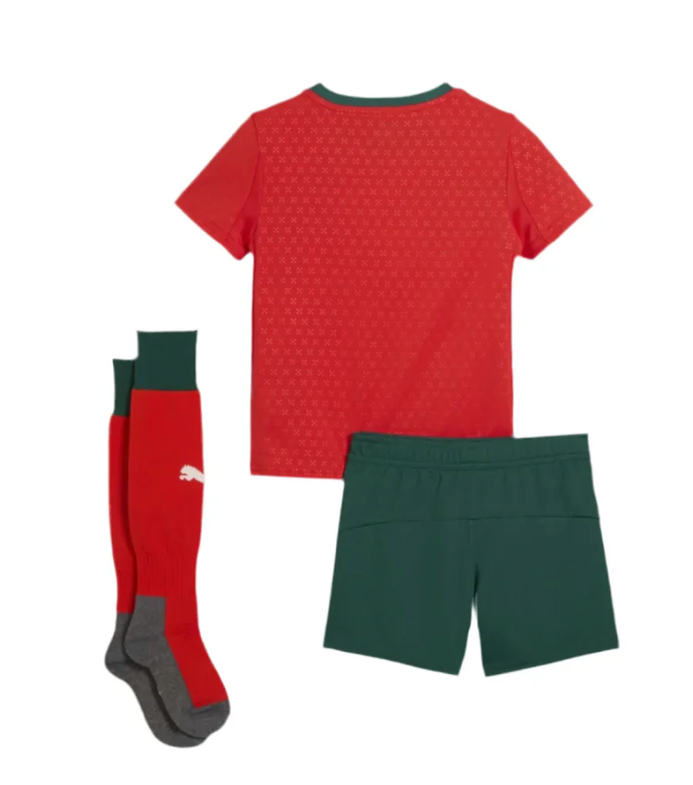 T-shirt e Pantaloncini per Bambino Portogallo Home 25/26 - Con Calzettoni