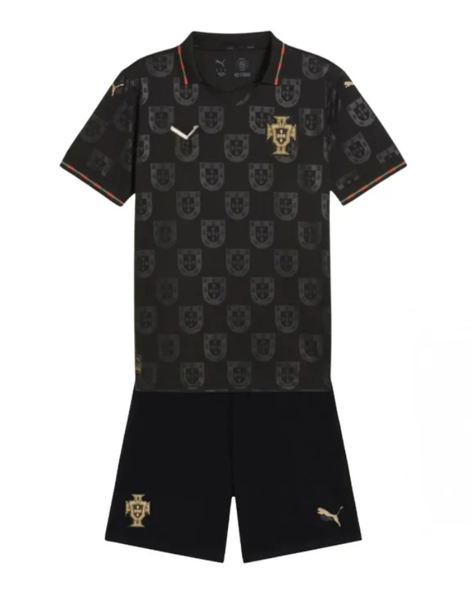 T-shirt e Pantaloncini Bambino Portogallo  "Pantera Negra" 2026