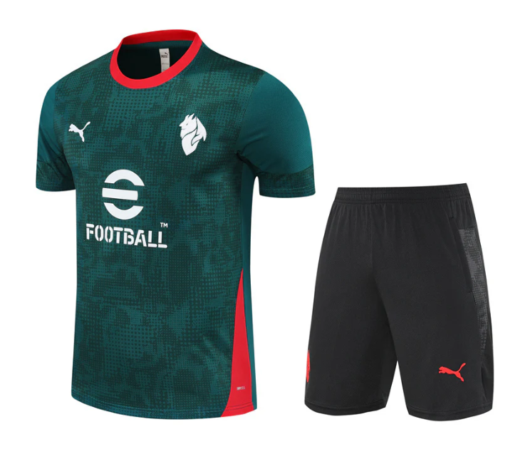Maglia e Pantaloncini da Allenamento per Bambino AC Milan 25/26