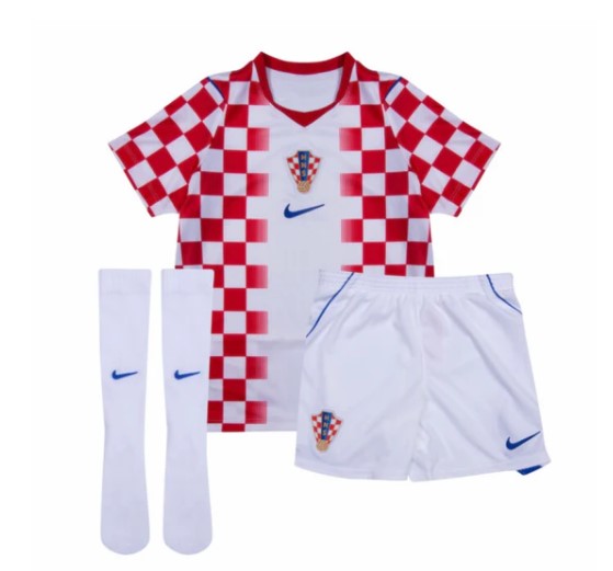 T-shirt e Pantaloncini Bambino Croazia Home 2026/27 - Con Calzettoni
