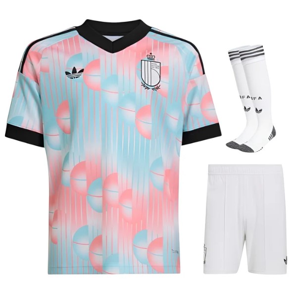 T-shirt e Pantaloncini Bambino Belgio Away 2026/27 - Con Calzettoni