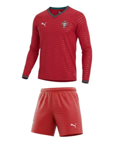 T-shirt manica lunga e Pantaloncini Bambino Portogallo Home 2026/27