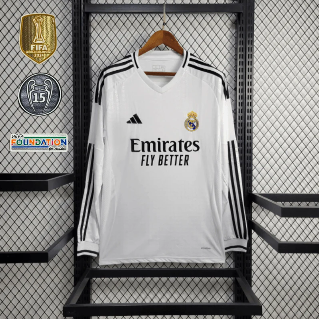 Maglia Manica Lunga Real Madrid 24/25 - Con Patch UCL 15