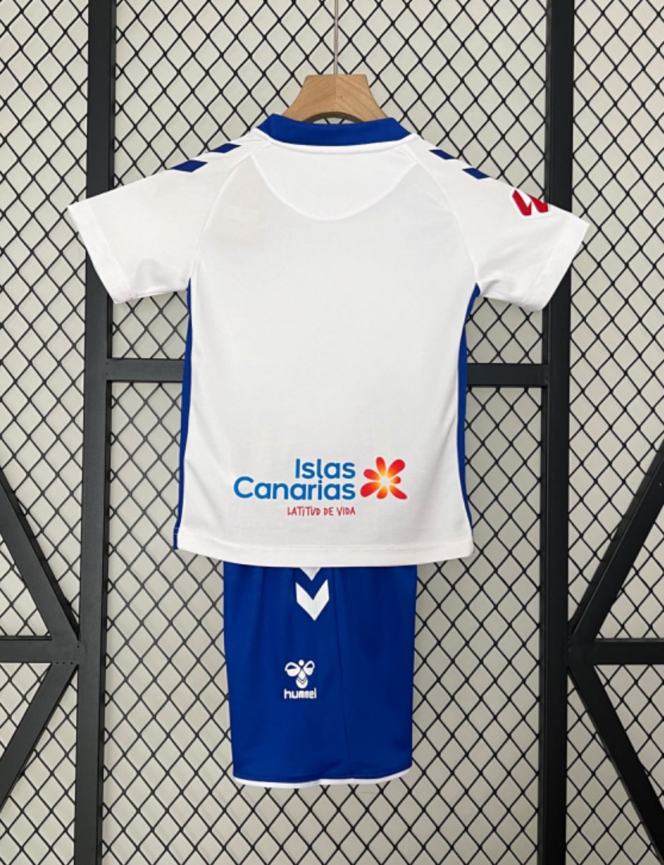 T-shirt e Pantaloncini per Bambino CD Tenerife Home 24/25 -  Con Patch LaLiga