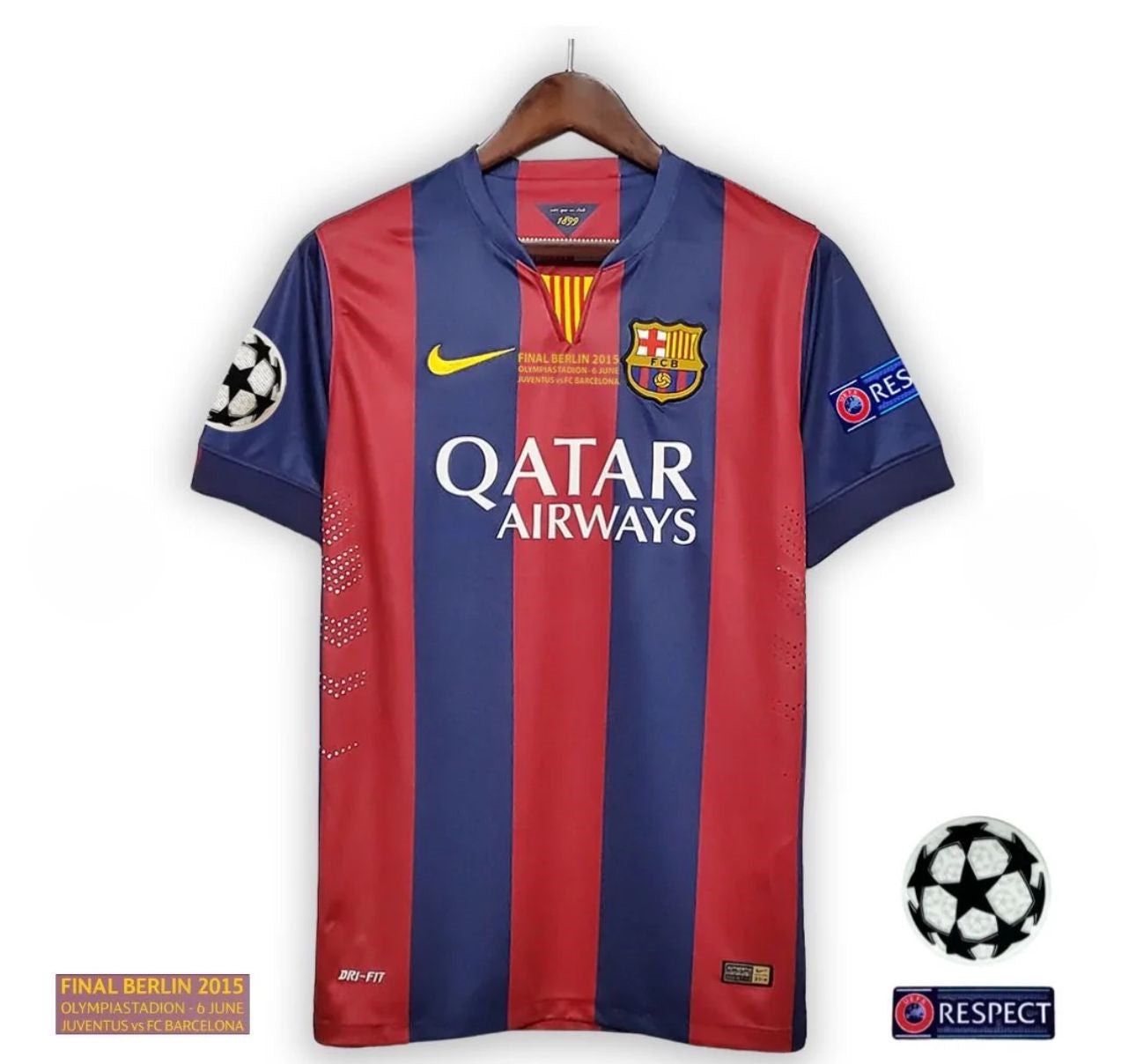 Maglia FC Barcelona Retro 2014/2015 - Con Patch