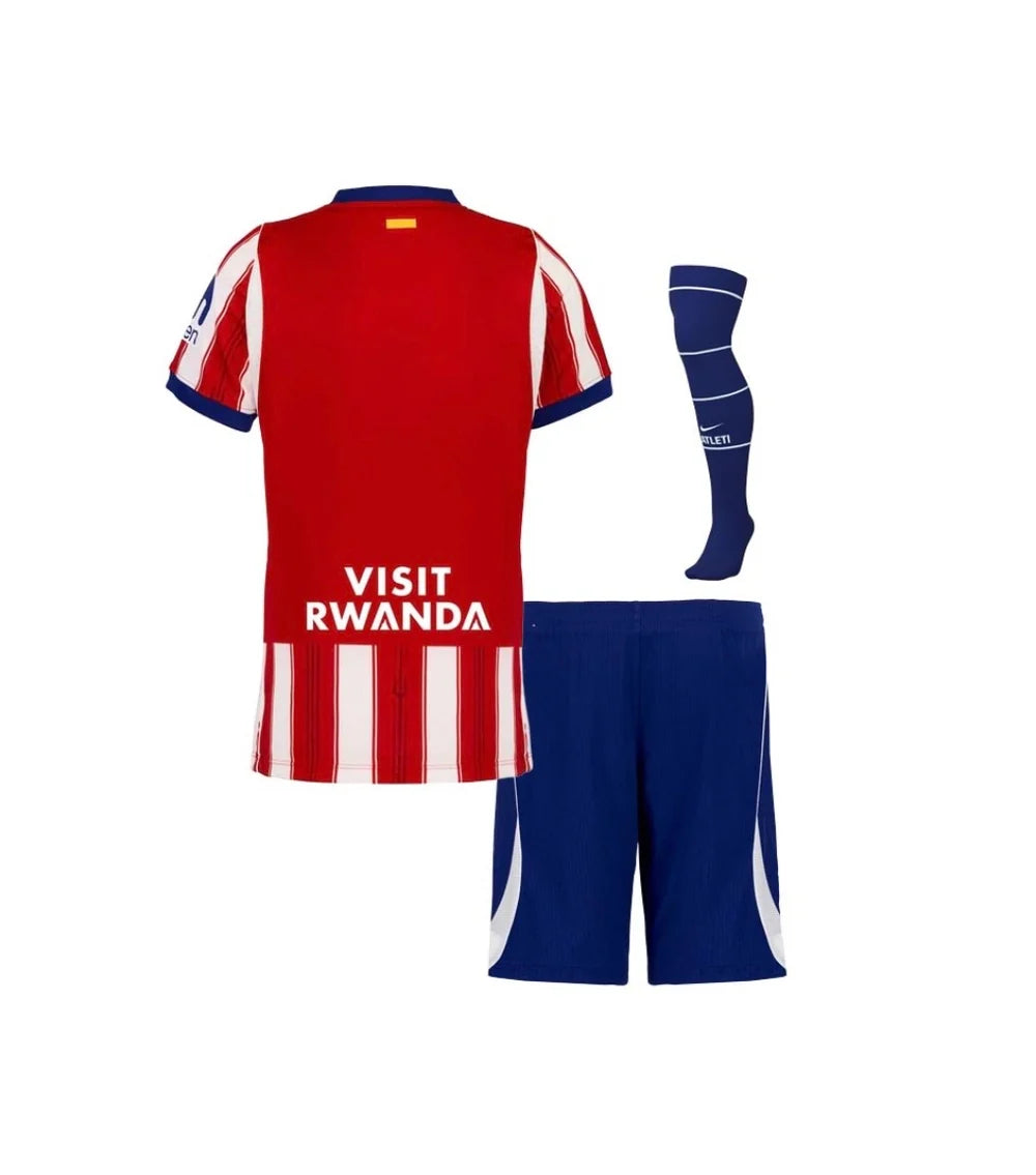 T-shirt e Pantaloncini Bambino Atletico de Madrid Home 26/27- Con Calzettoni