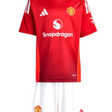 T-shirt e Pantaloncini per Bambino Manchester United Home 24/25