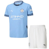 T-shirt e Pantaloncini per Bambino Manchester City Home 24/25
