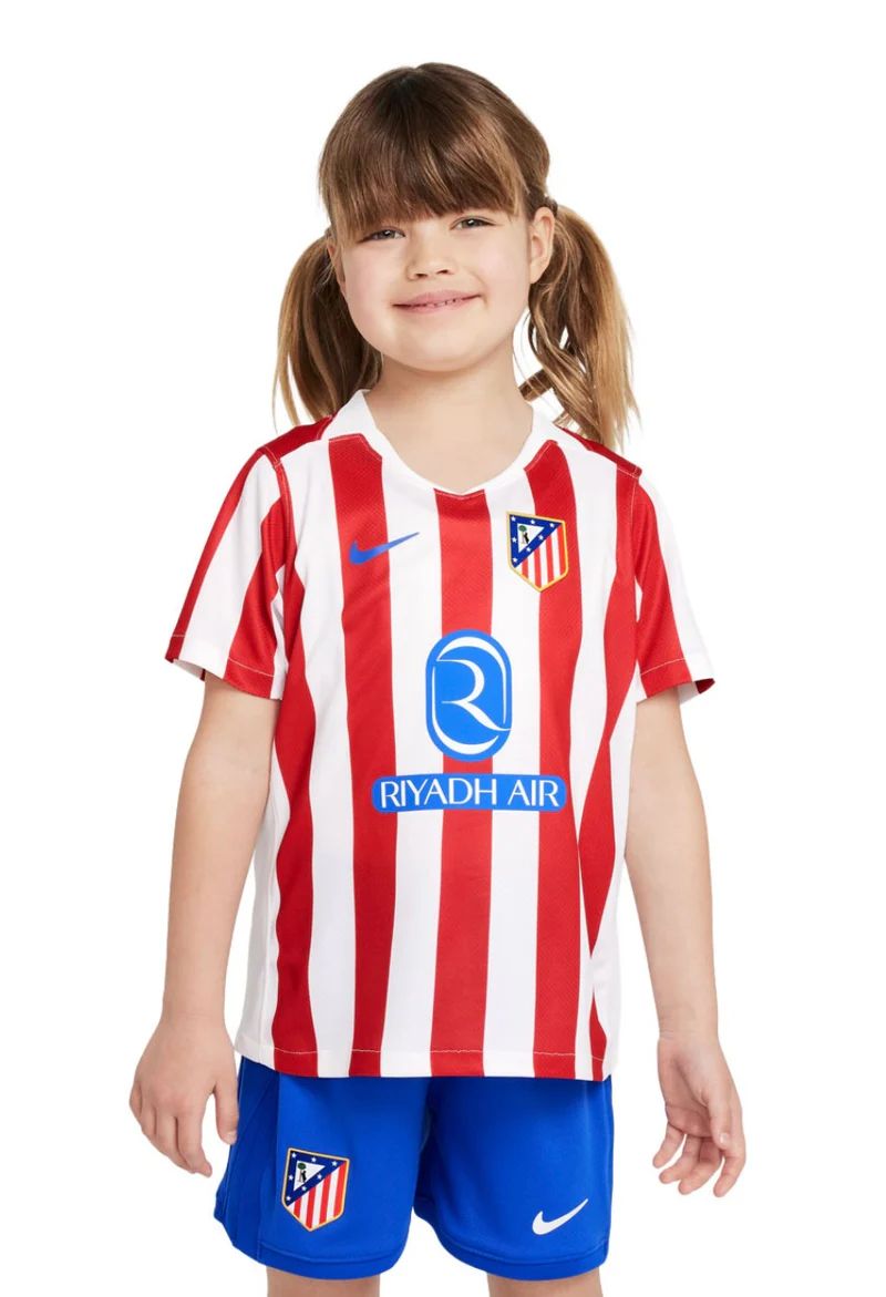 T-shirt e Pantaloncini per Bambino Atletico de Madrid Home 25/26 - Con Calzettoni