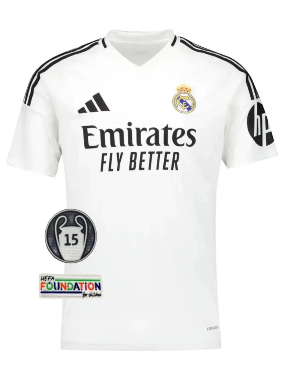 Maglia Real Madrid Home 24/25 - Con Patch UCL 15