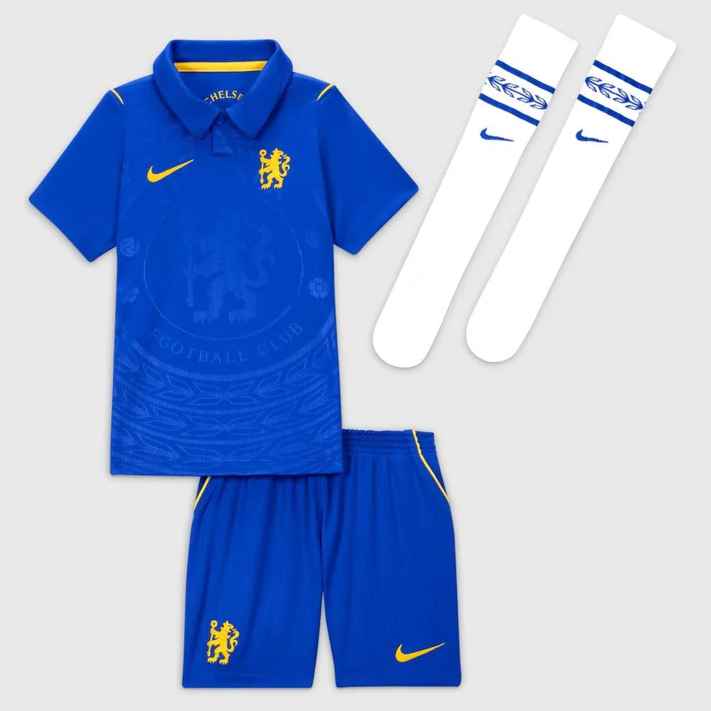 T-shirt e Pantaloncini Bambino Chelsea FC Home 26/27- Con Calzettoni