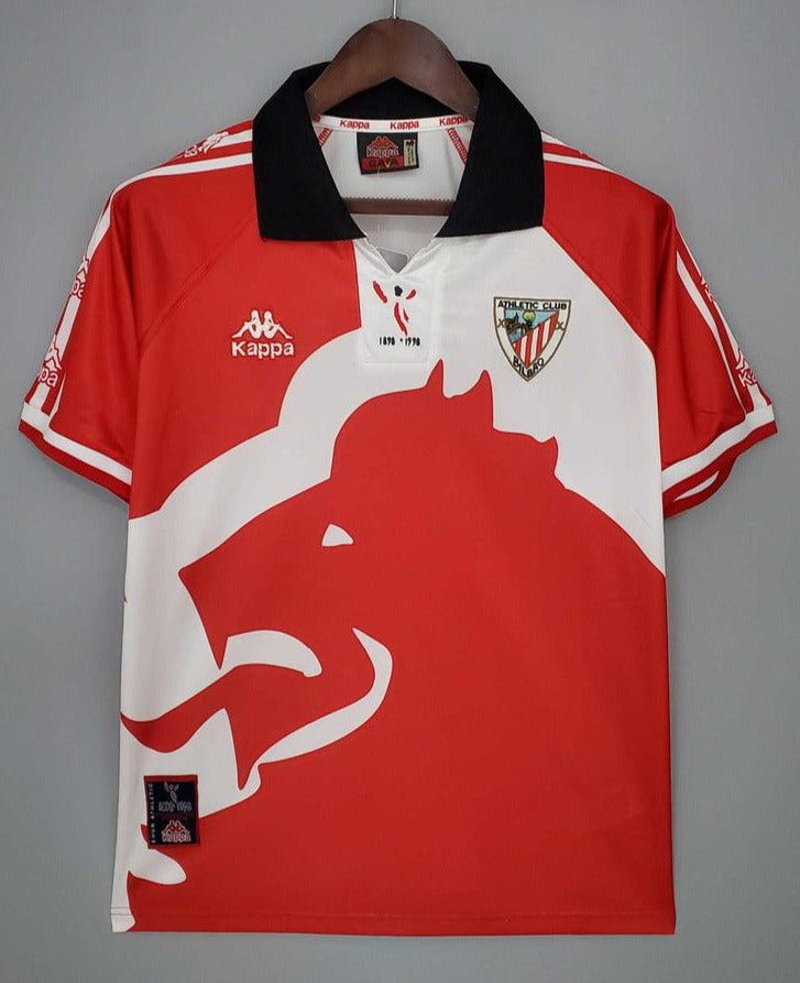 Camisa Athletic Bilbao Retrô 1997/1998 Vermelha e Branca - Kappa - DA Sports Oficial