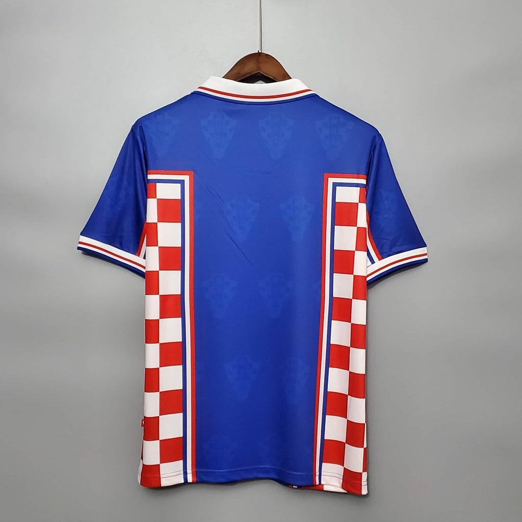 Camisa Croácia Retrô 1998 Azul, Vermelha e Branca - Lotto - DA Sports Oficial