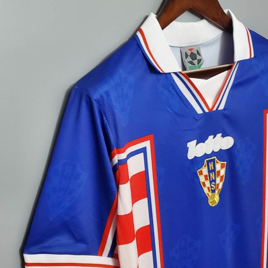 Camisa Croácia Retrô 1998 Azul, Vermelha e Branca - Lotto - DA Sports Oficial