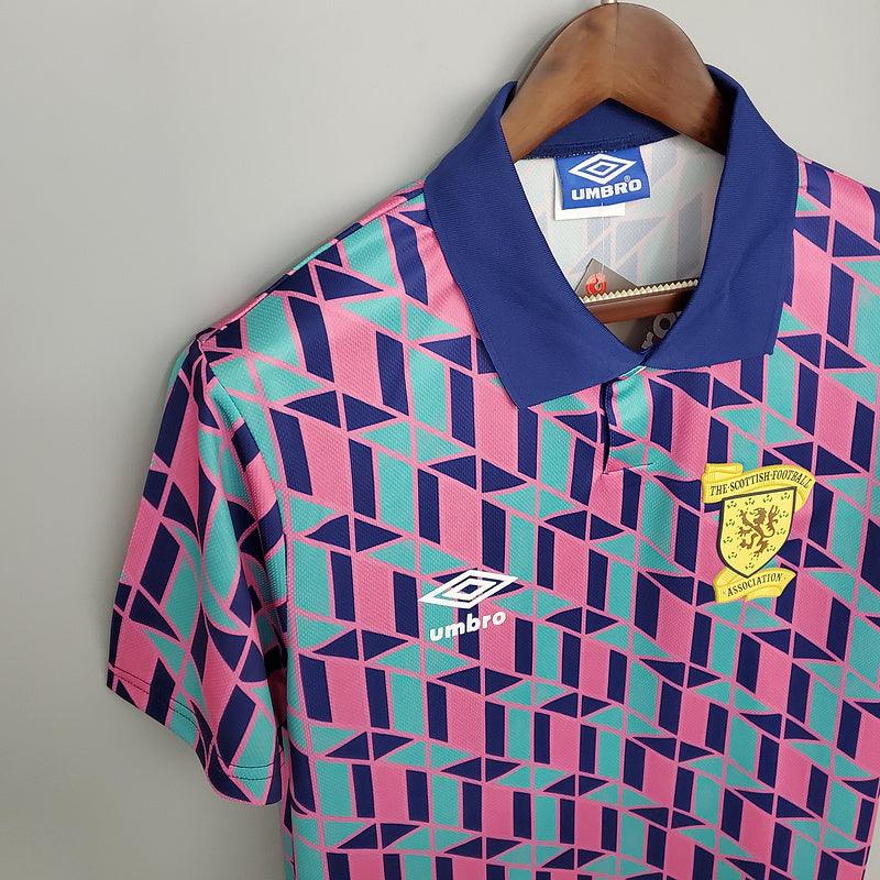 Camisa Escócia Retrô 1988/1989 Rosa - Umbro - DA Sports Oficial